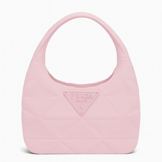 3D-Printed Quilted Pink Handbag
